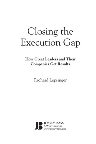 Cover for Closing the execution gap
