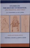 Cover for Studies on the History of Behavior
