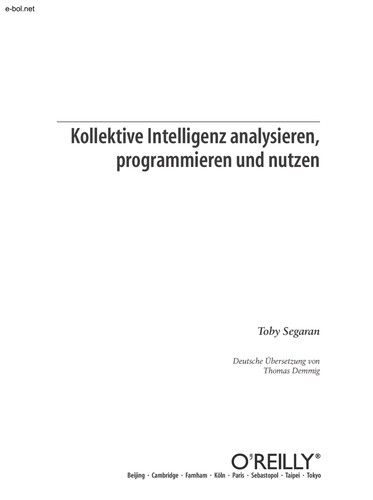 Cover for Kollektive Intelligenz analysieren, programmieren und nutzen