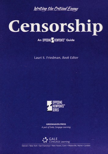 Cover for Censorship