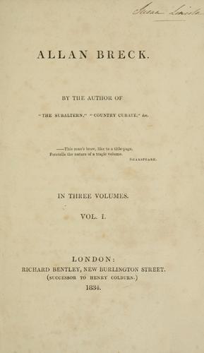 Cover for Allan Breck.