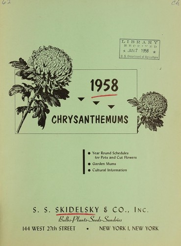 Cover for 1958 chrysanthemums