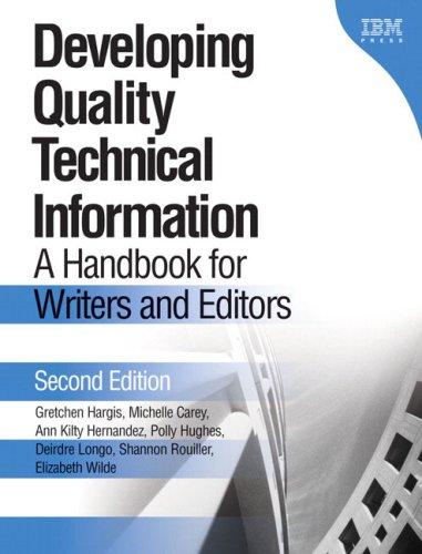 Cover for Developing Quality Technical Information