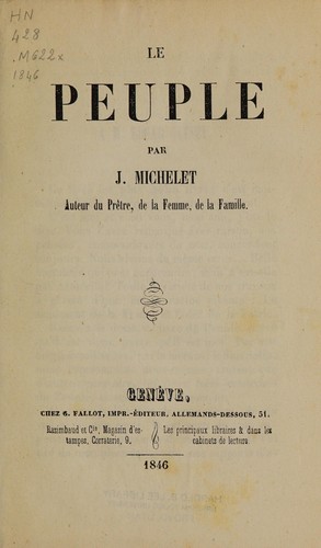 Cover for Le Peuple