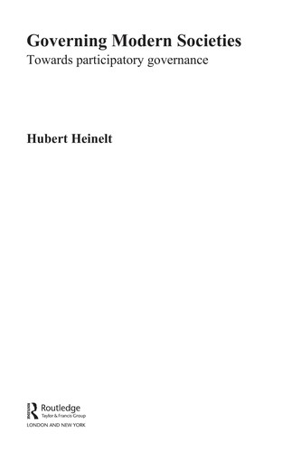 Cover for Governing modern societies