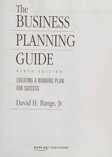 Cover for The business planning guide