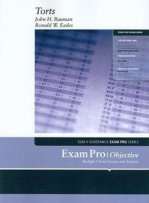 Cover for Bauman and Eades Exam Pro on Torts