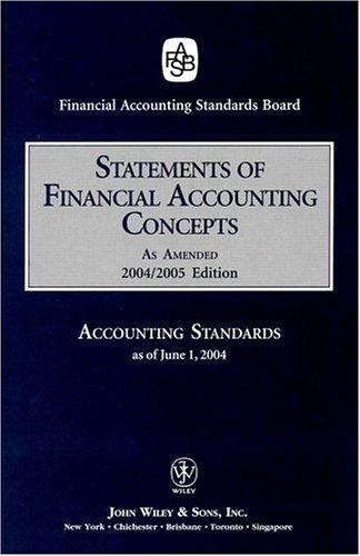 Cover for 2004 Statement of Concepts (Accounting Standards Statements of Financial Accounting Concepts)