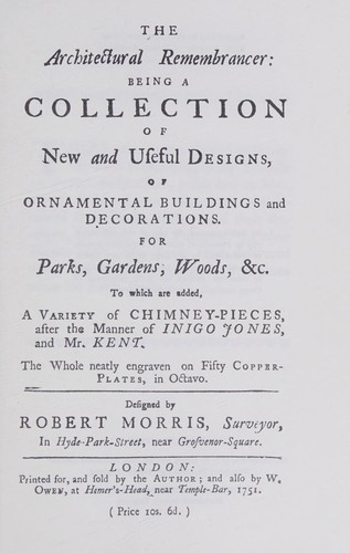 Cover for The architectural remembrancer