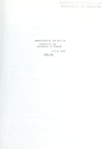 Cover for Administrative law