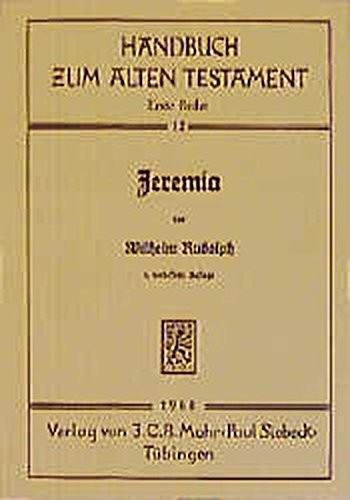 Cover for Handbuch zum Alten Testament, Kt, Bd.12, Jeremia