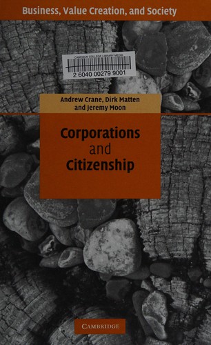 Cover for Corporations and Citizenship
