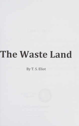 Cover for The Waste Land