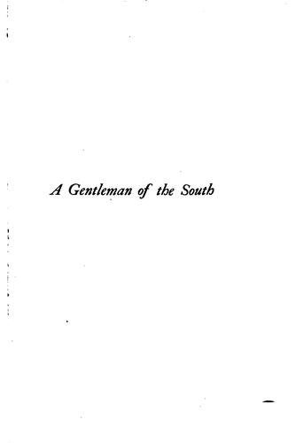 Cover for A gentleman of the South