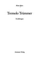 Cover for Tremolo Trümmer