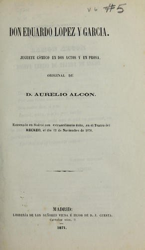 Cover for Don Eduardo Lopez y Garcia