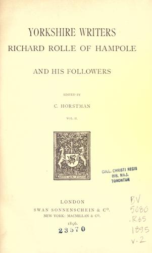 Cover for Yorkshire writers