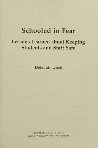 Cover for Schooled in Fear