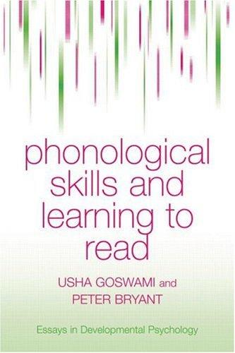 Cover for Phonological Skills And Learning To Read (Essays in Development Psychology,)