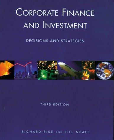 Cover for Corporate finance and investment
