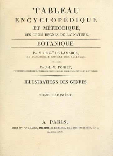 Cover for Tableau encyclopédique et méthodique des trois règnes de la nature.