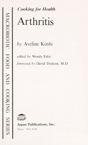 Cover for Arthritis (Macrobiotic Food&Cooking Series)