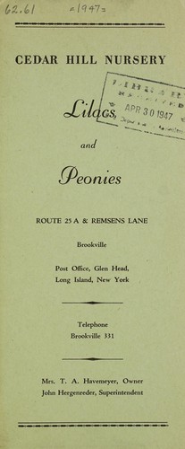 Cover for Lilacs and peonies