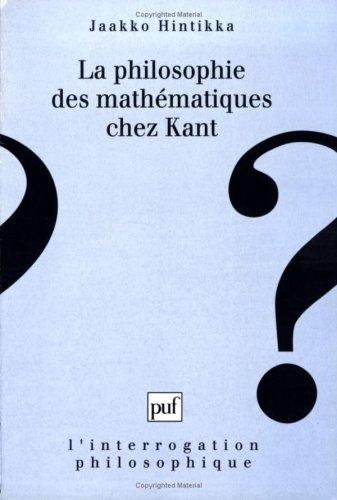 Cover for La Philosophie des mathématiques chez Kant