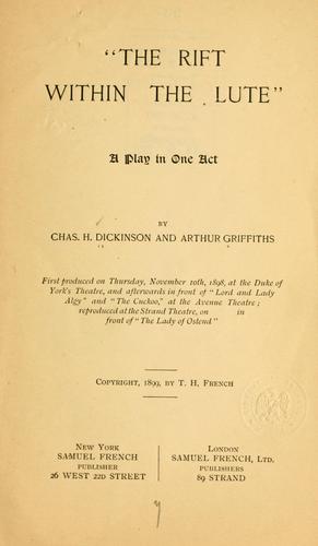 Cover for "The  rift within the lute"