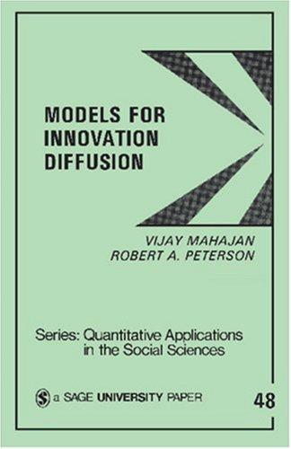 Cover for Models for innovation diffusion