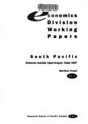 Cover for Macroeconometric model of Fiji