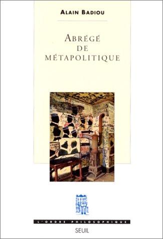 Cover for Abrégé de métapolitique