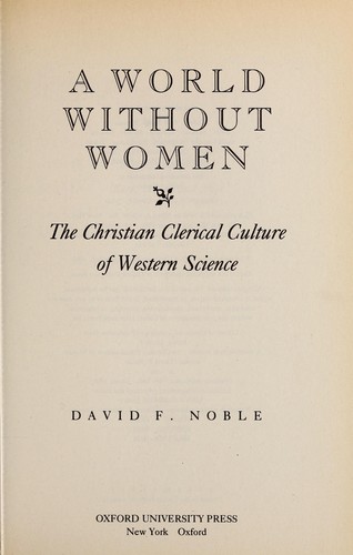 Cover for A World Without Women