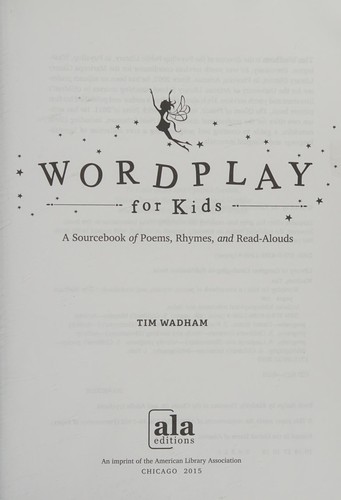 Cover for Wordplay for kids
