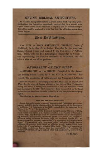 Cover for Encouragements to Religious Effort: A Sermon Delivered at the Request of the American Sunday ...