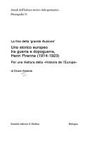 Cover for Uno storico europeo tra guerra e dopoguerra, Henri Pirenne (1914-1923)