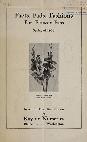 Cover for Facts, fads, fashions for flower fans, spring of 1935