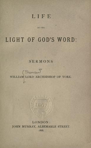 Cover for Life in the light of God's word