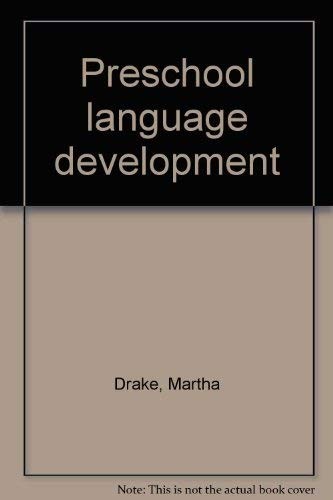 Cover for Preschool language development