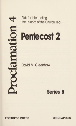 Cover for Proclamation 4