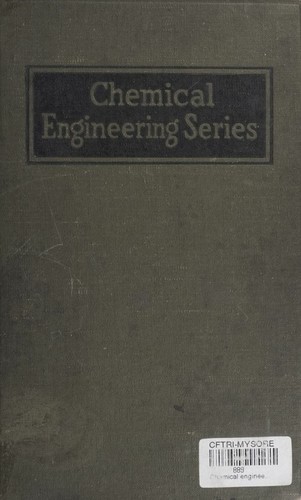 Cover for Chemical engineering for production supervision