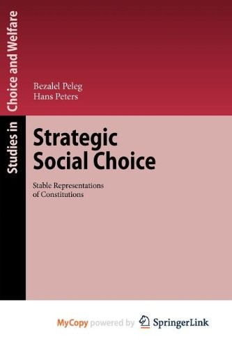 Cover for Strategic Social Choice