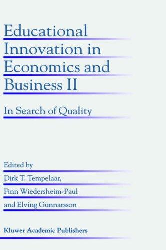 Cover for Educational innovation in economics and business.