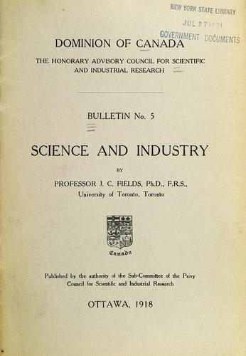 Cover for Science and industry