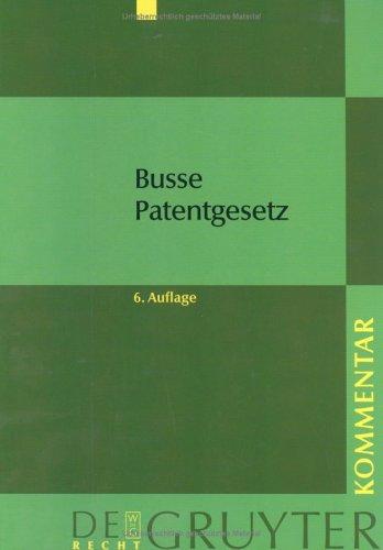 Cover for Patentgesetz