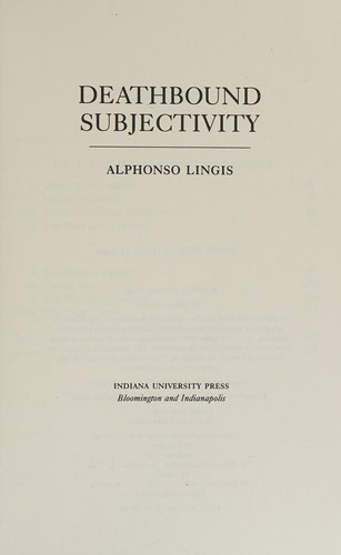 Cover for Deathbound subjectivity