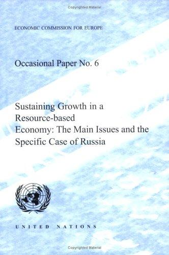 Cover for Sustaining Growth in a Resource-based Economy
