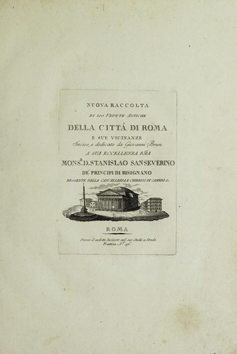 Cover for Nuova raccolta di 100 vedute antiche della città di Roma e sue vicinanze