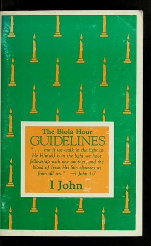Cover for Your personal study guide for I John