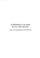 Cover for La République et son armée face au péril subversif
